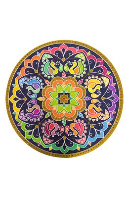 KULTURE KHAZANA Rangoli Mandala Circular 48-Piece Floor Puzzle in Multicolor
