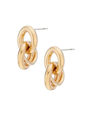 Kumi Link Earrings, Gold