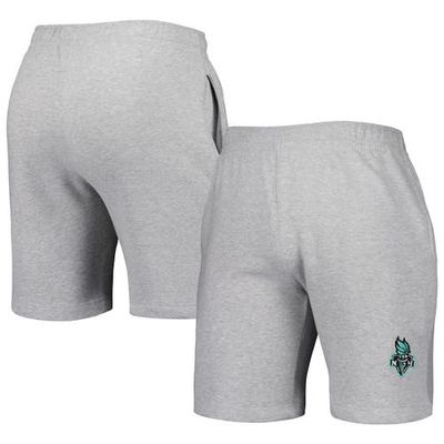 KUR8TED Heathered Gray New York Liberty Core Solid Shorts in Heather Gray