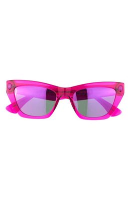 Kurt Geiger London 51mm Cat Eye Sunglasses in Fuchsia Matte/Pink Flash 