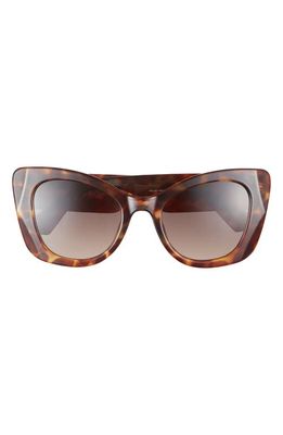 Kurt Geiger London 52mm Gradient Cat Eye Sunglasses in Havana/Brown Gradient 