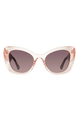 Kurt Geiger London 52mm Gradient Cat Eye Sunglasses in Light Pink/Azure Gradient
