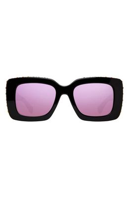 Kurt Geiger London 52mm Square Sunglasses in Black/Rainbow