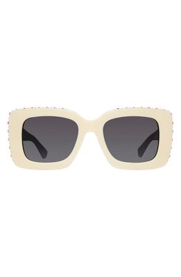 Kurt Geiger London 52mm Square Sunglasses in Bone/Gray Gradient