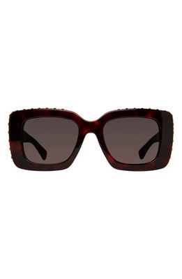 Kurt Geiger London 52mm Square Sunglasses in Havana/Brown Gradient