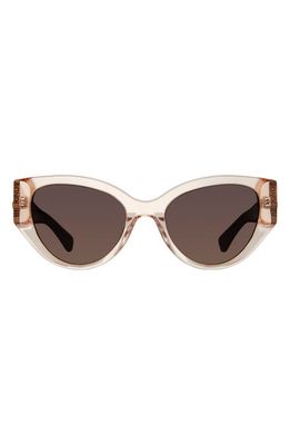Kurt Geiger London 53mm Gradient Round Sunglasses in Light Pink/Brown Gradient