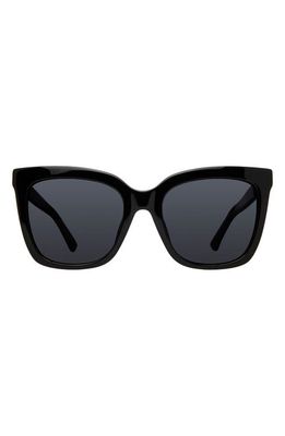 Kurt Geiger London 53mm Polarized Cat Eye Sunglasses in Black/Gray