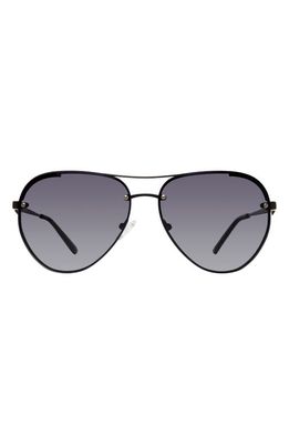 Kurt Geiger London 60mm Aviator Sunglasses in Black/Gray Gradient