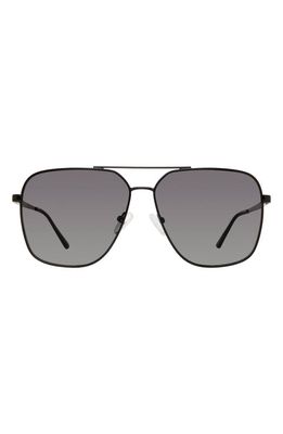Kurt Geiger London 61mm Gradient Navigator Sunglasses in Black/Gray Gradient