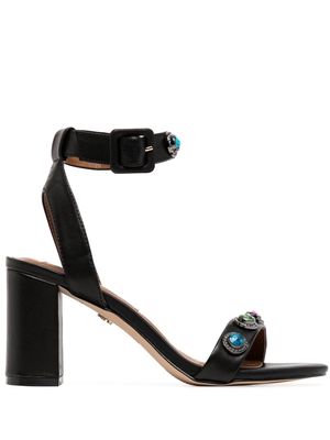 Kurt Geiger London 80mm Octavia crystal-embellished sandals - Black