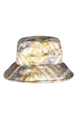 Kurt Geiger London Beach Print Bucket Hat in Bone