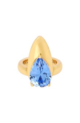 Kurt Geiger London Crystal Nail Ring in Blue