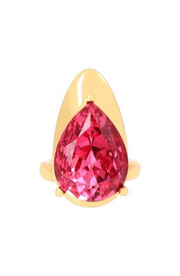 Kurt Geiger London Crystal Nail Ring in Pink