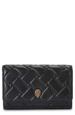 Kurt Geiger London Extra Mini Kensington Quilted Leather Wallet on a Chain in Black