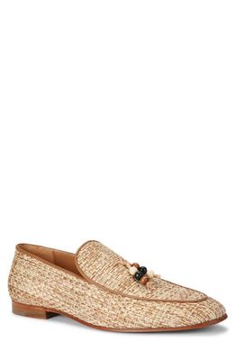 Kurt Geiger London Henri Woven Tassel Loafer in Open Beige