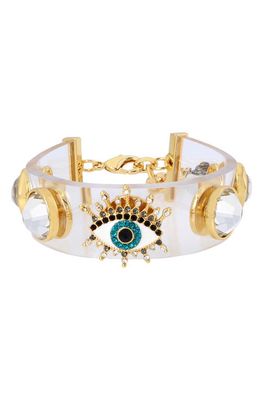 Kurt Geiger London Jelly Eye Bracelet in Crystal