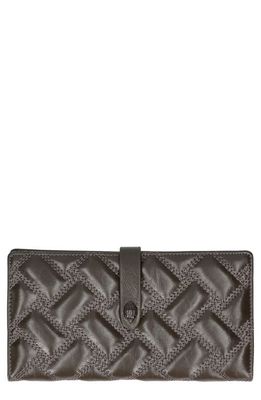 Kurt Geiger London Kensington Drench Soft Quilted Leather Wallet in Brown