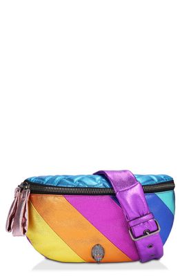 Kurt Geiger London Kensington Leather Belt Bag in Rainbow Multi
