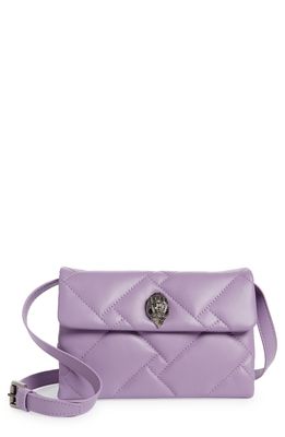 Kurt Geiger London Kensington Medium Soft Quilted Leather Crossbody Bag in Light/Pastel Purple