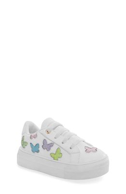 Kurt Geiger London Kids' Mini Laney Butterfly Sneaker in White