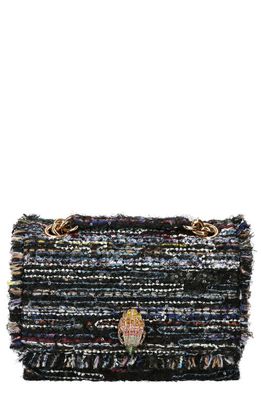 Kurt Geiger London Large Kensington Tweed Convertible Shoulder Bag in Dark Blue