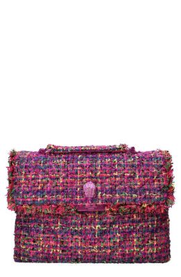 Kurt Geiger London Large Kensington Tweed Convertible Shoulder Bag in Open Pink