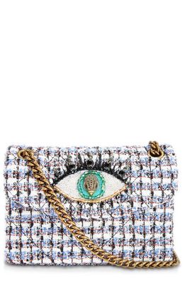 Kurt Geiger London Mini Kensington Eye Tweed Shoulder Bag in Open White