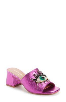 Kurt Geiger London Olive Eye Slide Sandal in Bright Pink