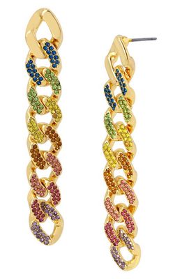 Kurt Geiger London Rainbow Link Linear Drop Earrings in Multi