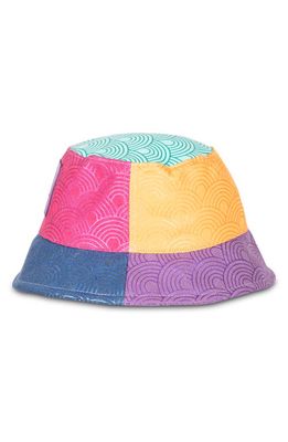Kurt Geiger London Rainbow Patchwork Print Bucket Hat