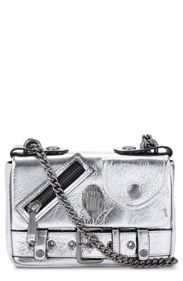 Kurt Geiger London Small Hackney Leather Crossbody Bag in Silver