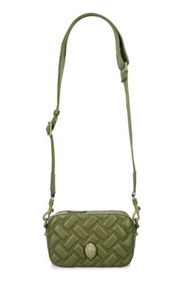 Kurt Geiger London Small Kensington Drench Quilted Leather Camera Bag in Khaki