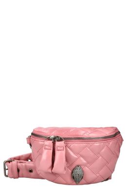 Kurt Geiger London Small Kensington Soft Quilted Leather Belt Bag in Pink
