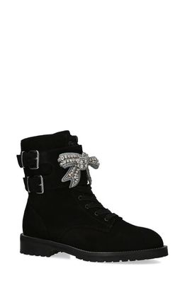 Kurt Geiger London Sutton Bow Lace-Up Boot in Black