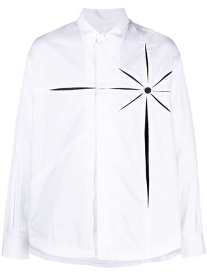 KUSIKOHC abstract-print cotton shirt - White