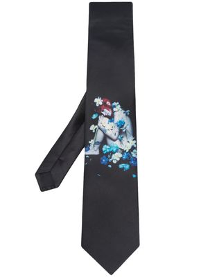 KUSIKOHC Blue Girl pointed-tip tie - Black
