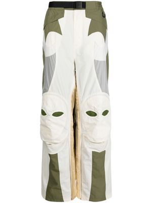 KUSIKOHC elasticated-waist panelled trousers - Neutrals