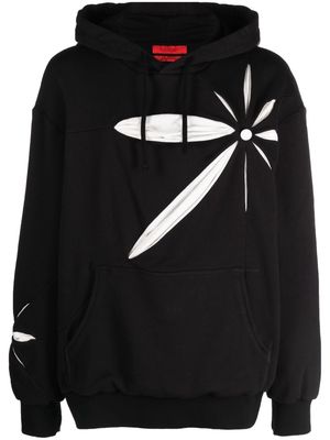 KUSIKOHC Origami cotton hoodie - Black