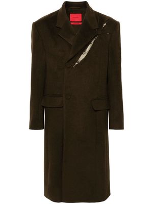 KUSIKOHC Origami cut-out maxi coat - Green