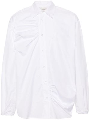 KUSIKOHC ruched-detail poplin shirt - White