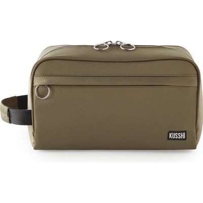 KUSSHI Dopp Kit in Olive Green/Light Grey 