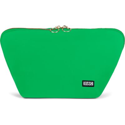 KUSSHI Vacationer Makeup Bag in Kelly Green/Light Navy 