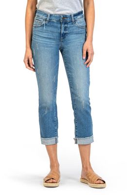 KUT from the Kloth Amy Crop Straight Leg Jeans in Lucky