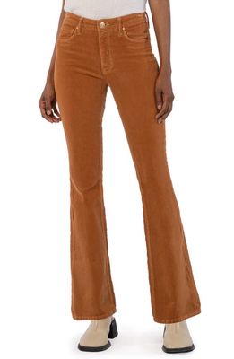 KUT from the Kloth Ana Fab Ab High Waist Corduroy Flare Jeans in Butterscotch
