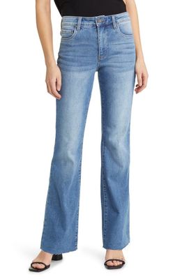 KUT from the Kloth Ana Fab Ab High Waist Raw Hem Flare Jeans in Competent