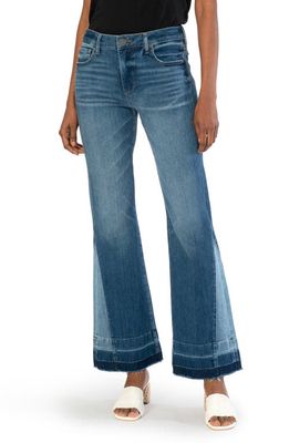 KUT from the Kloth Ana Fab Ab High Waist Released Hem Flare Jeans in Revive