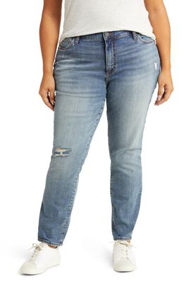 KUT from the Kloth Catherine High Waist Distressed Boyfriend Jeans in Counsel