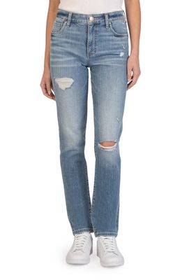 KUT from the Kloth Chrissie Fab Ab High Waist Straight Leg Jeans in Classic
