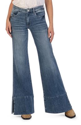 KUT from the Kloth Goldie Super Flare Wide Leg Jeans in Continued