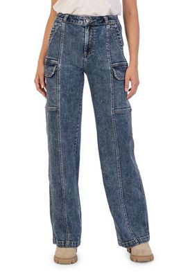 KUT from the Kloth Jodi High Waist Wide Leg Utility Jeans in Wanted